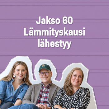 Jakso 60 Lämmityskausi lähestyy Kuvassa Taloyhtiökuplan juontajakolmikko